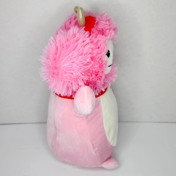 🎄 BRINA 🐾  Pink Bigfoot with Red Scarf HugMee Christmas 2023 Original Squish - Picture 6 of 8